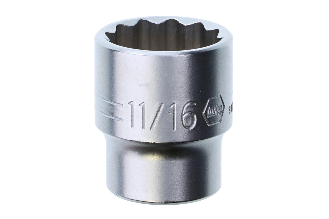 Wiha 33717 12 Point - 3/8 Inch Drive Socket - 11/16"