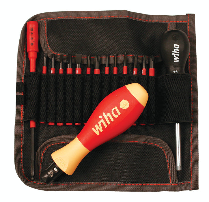 Wiha 28792 16 Piece Insulated TorqueVario-S (18-62 In/lbs) and SlimLine Blade Set