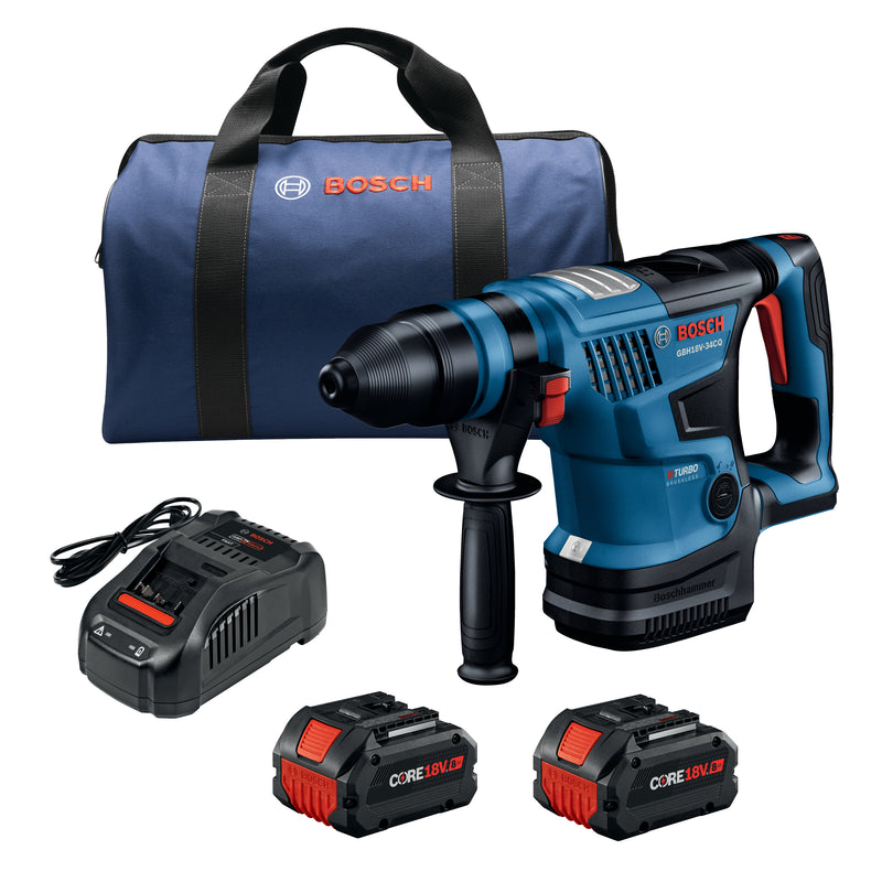 Bosch GBH18V-34CQB24, 18V 1-1/4 In. Rotary Hammer Kit