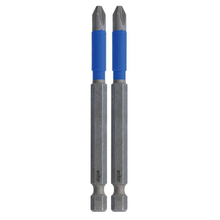 Wiha 70302 TerminatorBlue Impact Bit Phillips #2 - 3.5 Inch - 2 Pack