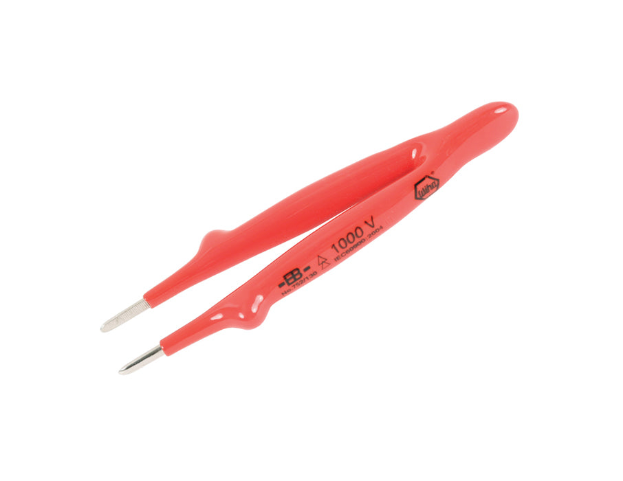 Wiha 75210 Insulated Tweezers Straight Blunt 5"