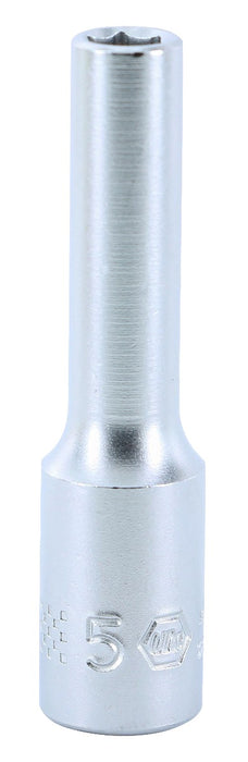 Wiha 33341 6 Point - 1/4 Inch Drive Socket - 5.0mm x 50mm