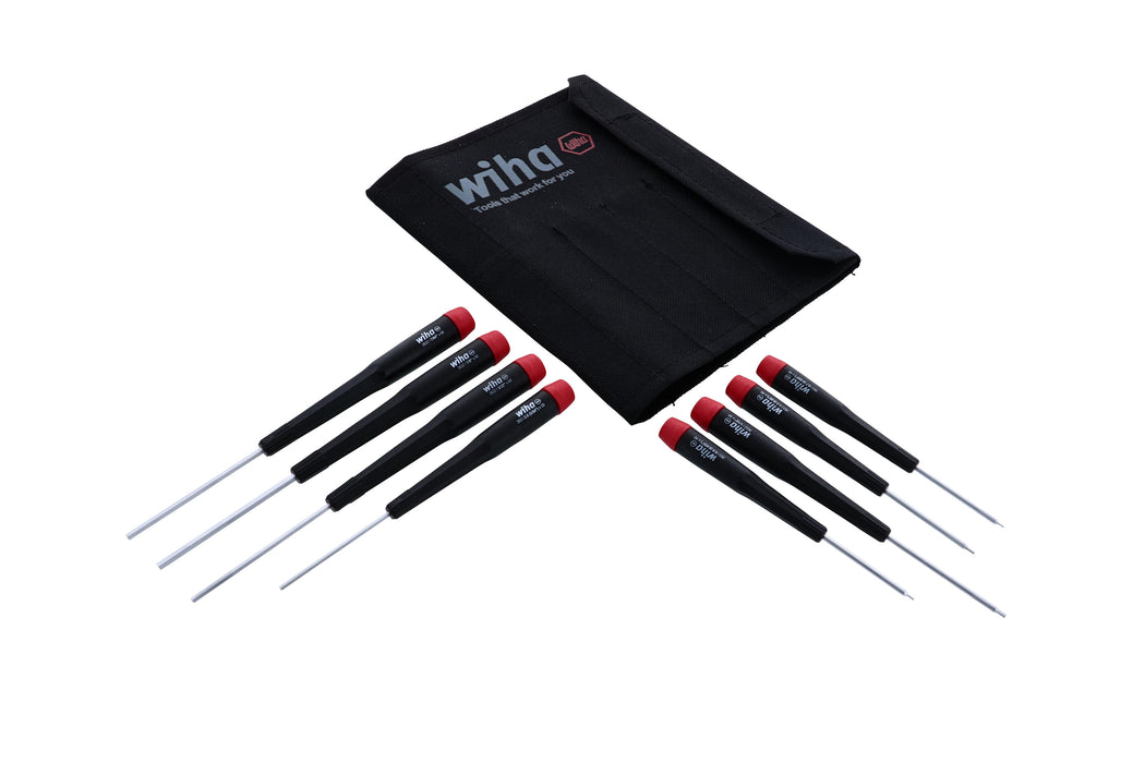 Wiha 26399 8 Piece Precision Hex Screwdriver Set - SAE