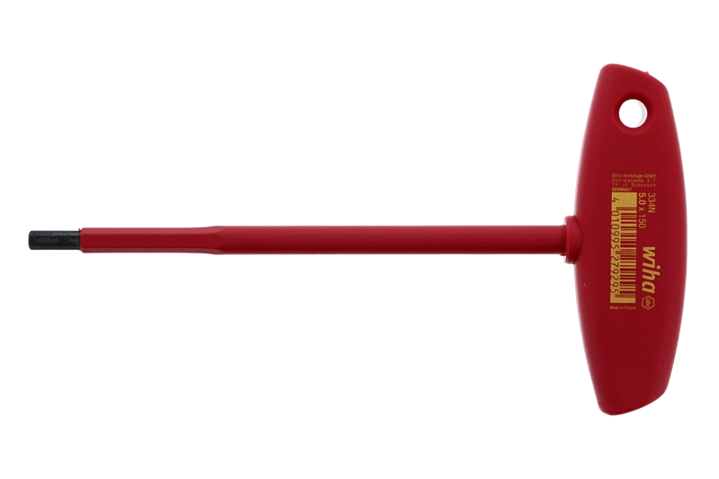 Wiha 33443 Insulated Hex Metric T-Handle 5.0mm