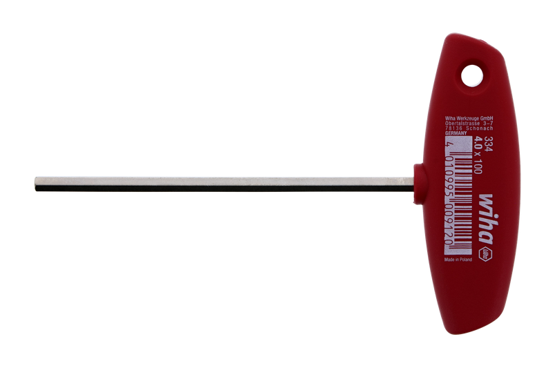 Wiha 33406 Classic Grip Hex Metric T-Handle 4.0mm