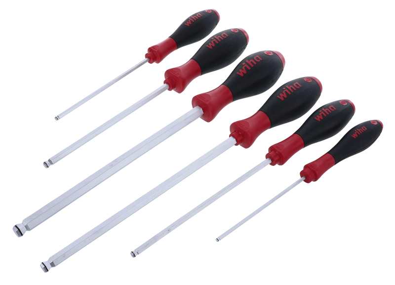 Wiha 36792 6 Piece SoftFinish MagicRing Ball End Screwdriver Set