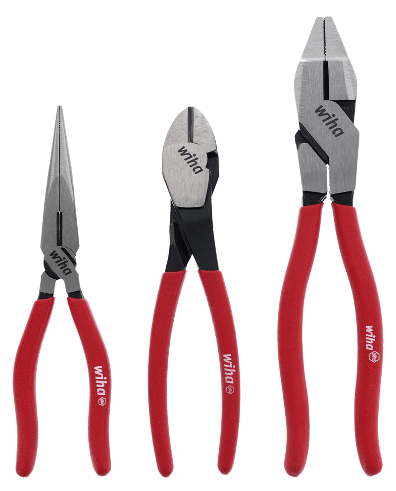 Wiha 32634 3 Piece Classic Grip Pliers and Cutters Set