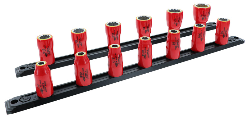 Wiha 31596 13 Piece Insulated Socket Set 3/8" Drive - SAE