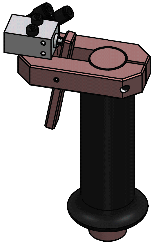 Handle with pneumatic trigger