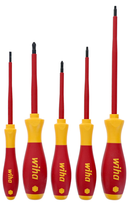 Wiha 32083 5 Piece Insulated SoftFinish Screwdriver Set