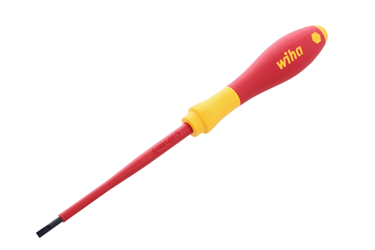 Wiha 32015 Insulated SoftFinish Slotted Screwdriver - VDE Safety Rated