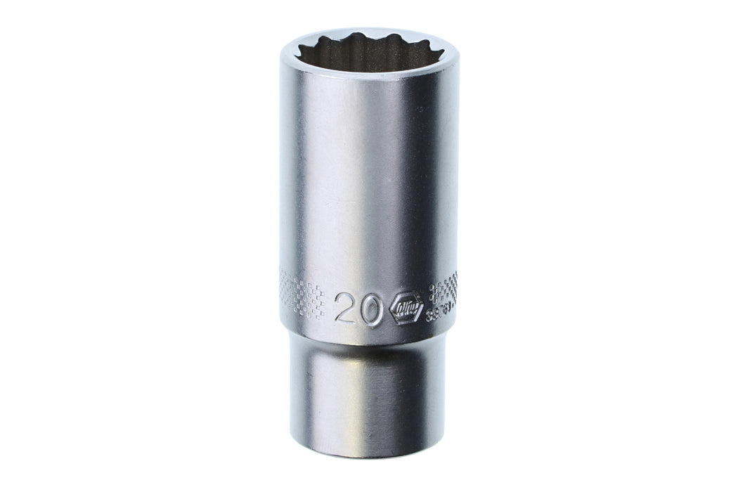 Wiha 33763 12 Point - 3/8" Drive Deep Socket 20.0mm