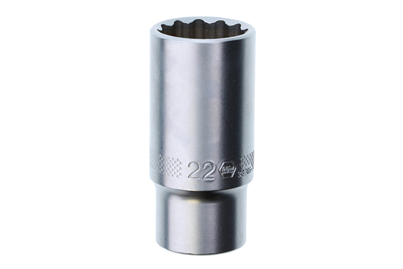 Wiha 33765 12 Point - 3/8" Drive Deep Socket 22.0mm