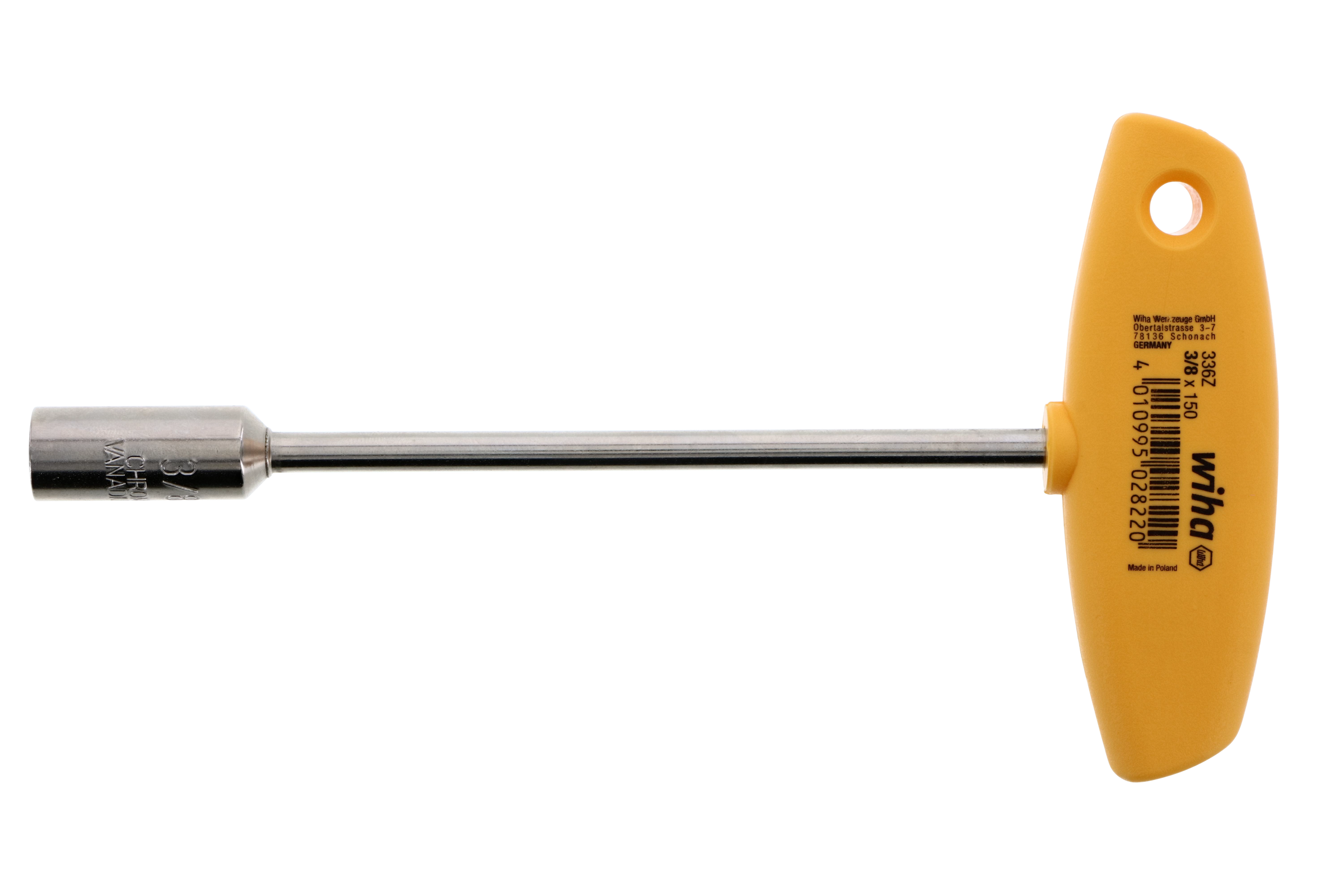 Wiha 33671 Classic Grip T-Handle Nut Driver 3/8