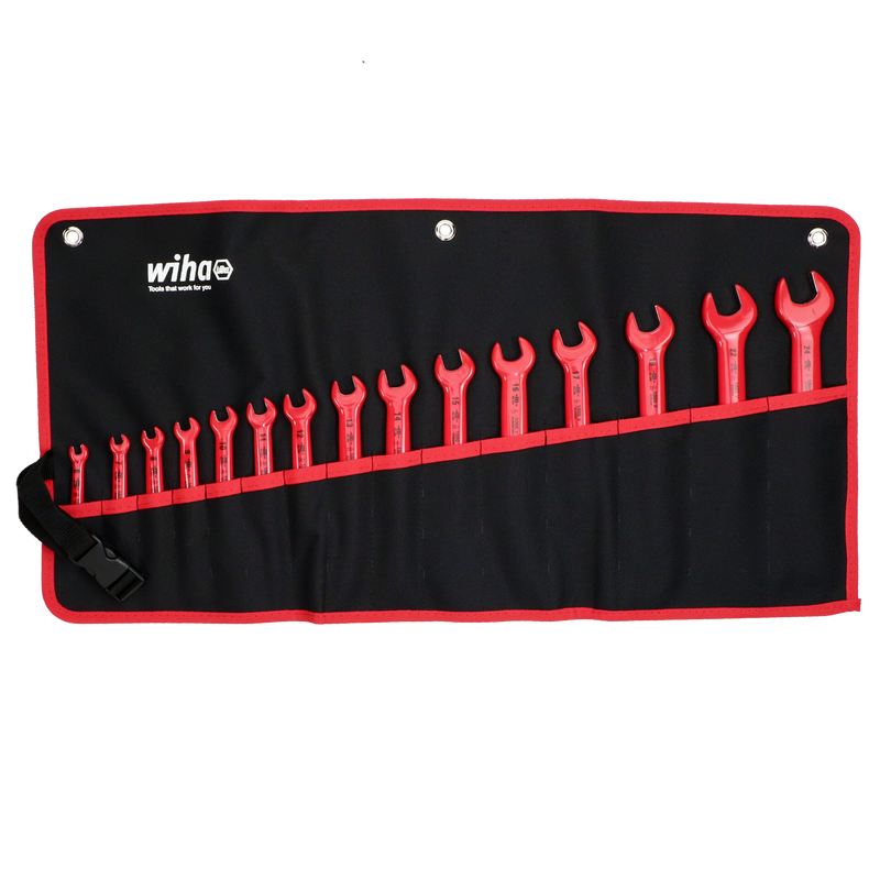 Wiha 20091 15 Piece Insulated Open End Wrench Set - Metric