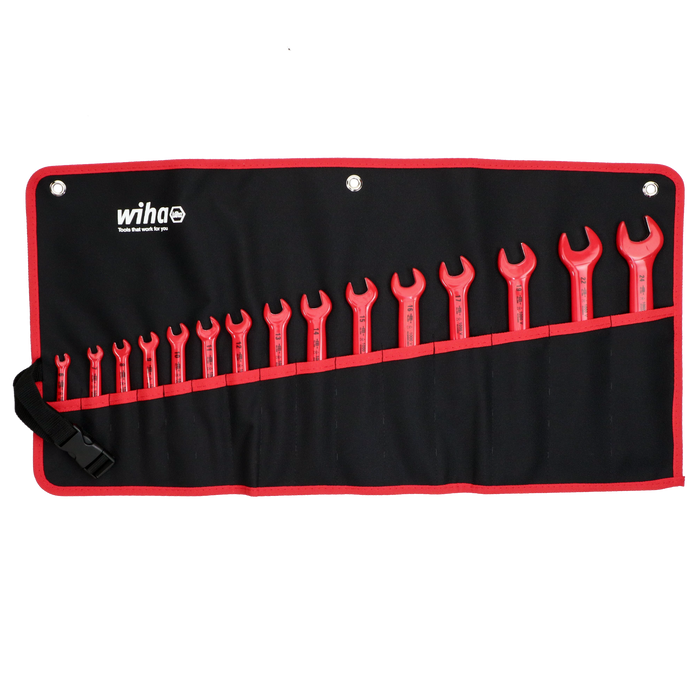 Wiha 20091 15 Piece Insulated Open End Wrench Set - Metric