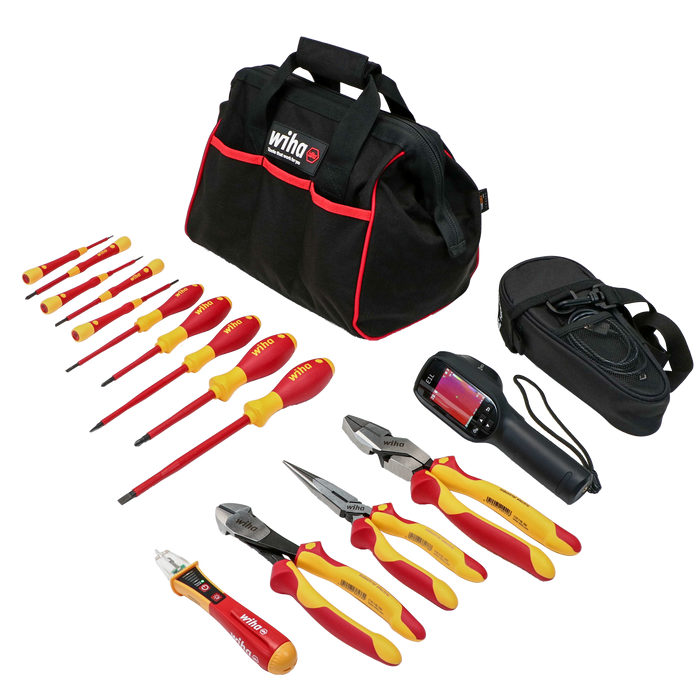 Wiha 91803 15 Piece Insulated Tool Kit with HIKMICRO Thermal Inspection Camera