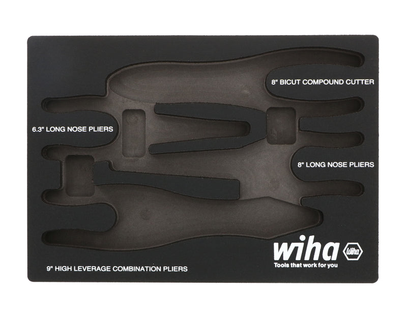 Wiha 93040 Empty Foam Tray for 4 Piece Pliers/Cutter Set
