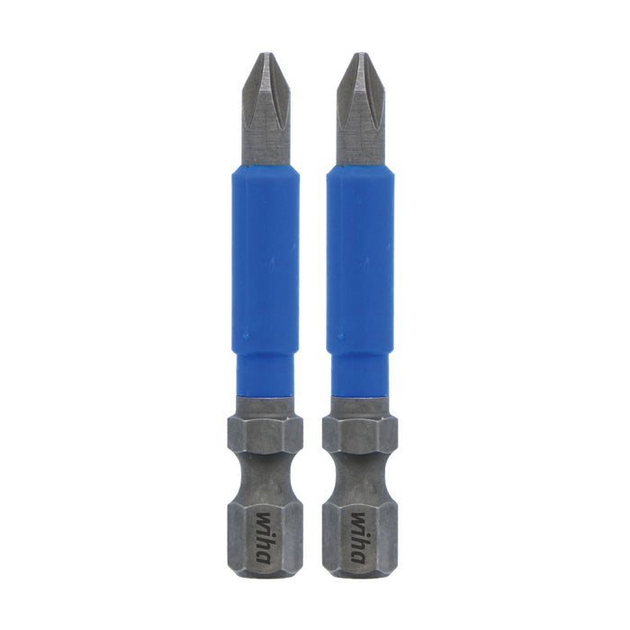 Wiha 70201 TerminatorBlue Impact Bit Phillips #1 - 2 Inch - 2 Pack