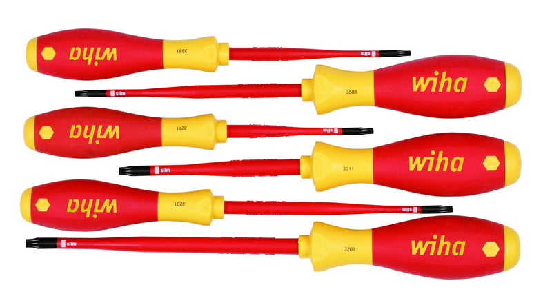 Wiha 32596 6 Piece Insulated Security Torx Screwdriver Set