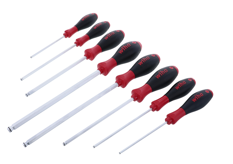 Wiha 36793 8 Piece SoftFinish MagicRing Ball End Screwdriver Set