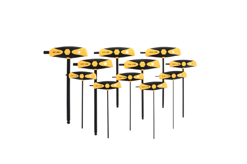 Wiha 33494 11 Piece SoftGrip Hex SAE T-Handle Set