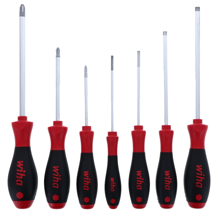 Wiha 30278 7 Piece SoftFinish Slotted and Phillips Screwdriver Set