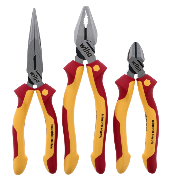 Wiha 32864 3 Piece Insulated Pliers and Cutters Set