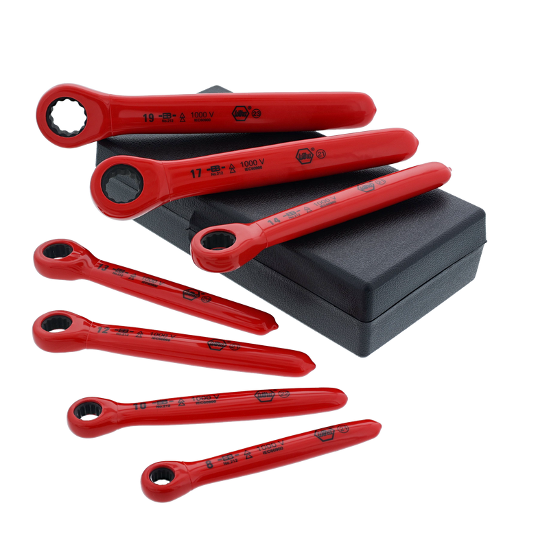 Wiha 21290 7 Piece Insulated Ratchet Wrench Set - Metric