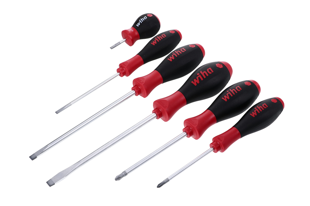 Wiha 30294 6 Piece SoftFinish Slotted and Phillips Screwdriver Set