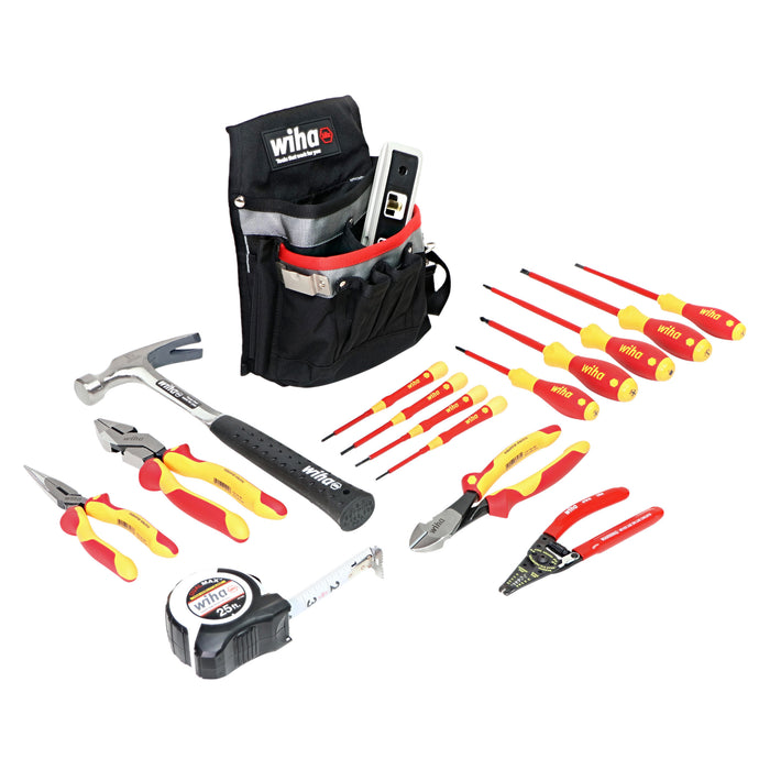 Wiha 32934 16 Piece Insulated Apprentice Electrician's Tool Kit