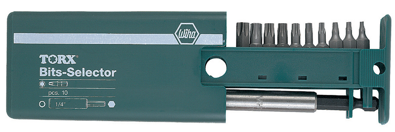 Wiha 79247 11 Piece Security Torx Bit Selector and Magnetic Bit Holder Set - T7s - T40s