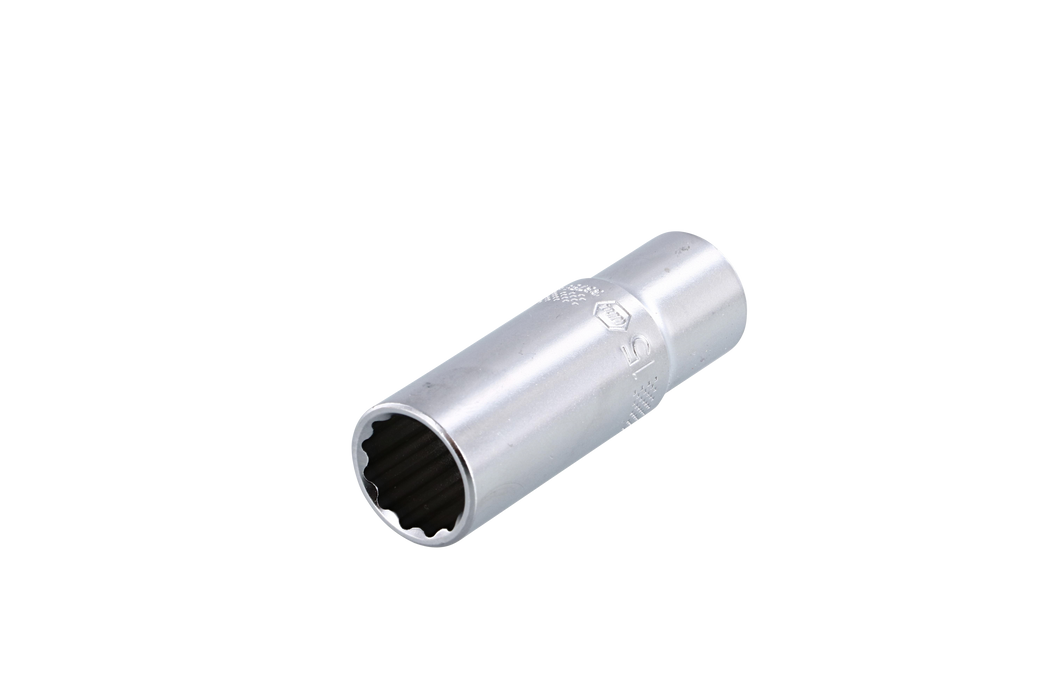 Wiha 33758 12 Point - 3/8" Drive Deep Socket 15.0mm