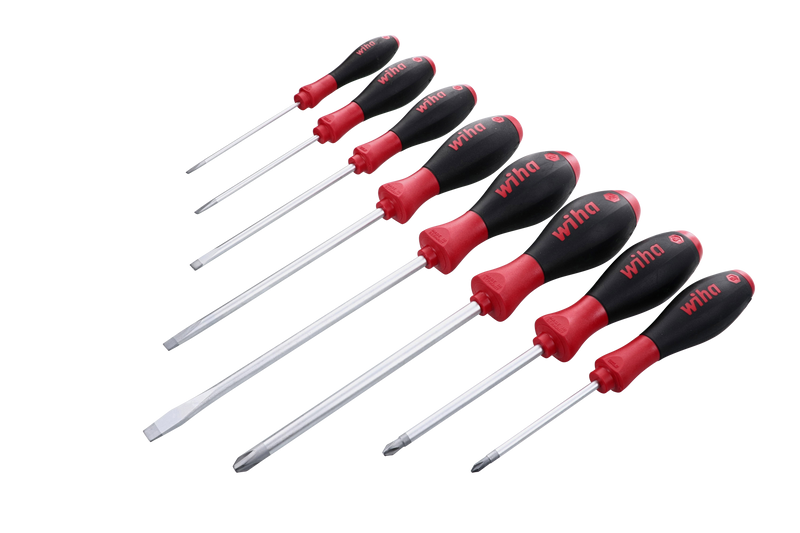 Wiha 30298 8 Piece SoftFinish Slotted and Phillips Screwdriver Set