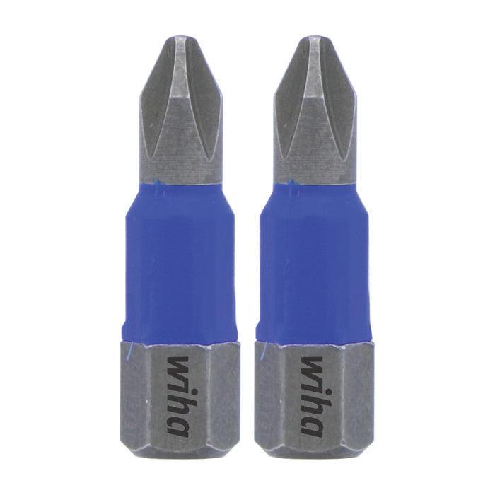 Wiha 70002 TerminatorBlue Impact Bit Phillips #2 - 1 Inch - 2 Pack