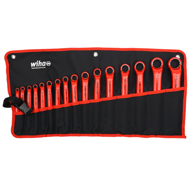 Wiha 21093 16 Piece Insulated Deep Offset Wrench Set - Metric