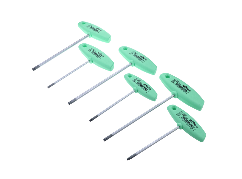 Wiha 36496 6 Piece Classic Grip TorxPlus T-Handle Set