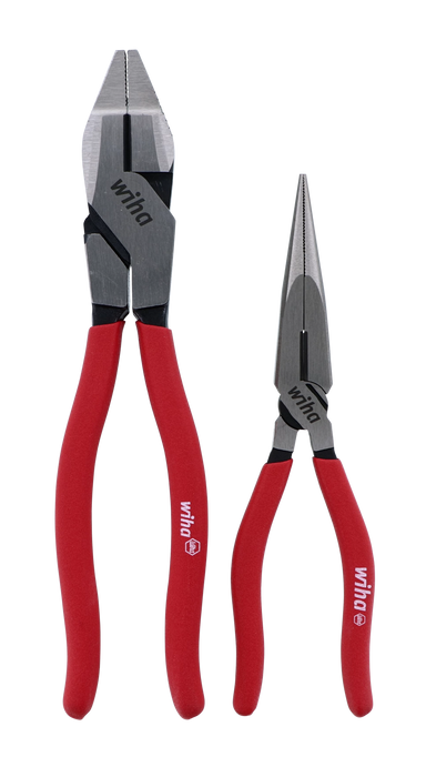 Wiha 32699 2 Piece Classic Grip NE Style Lineman's Pliers and Long Nose Pliers Set