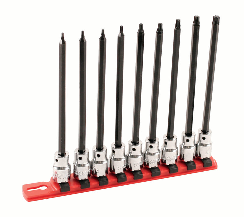 Wiha 77195 9 Piece Torx 3/8" Drive Bit Socket Set - T8 - T40