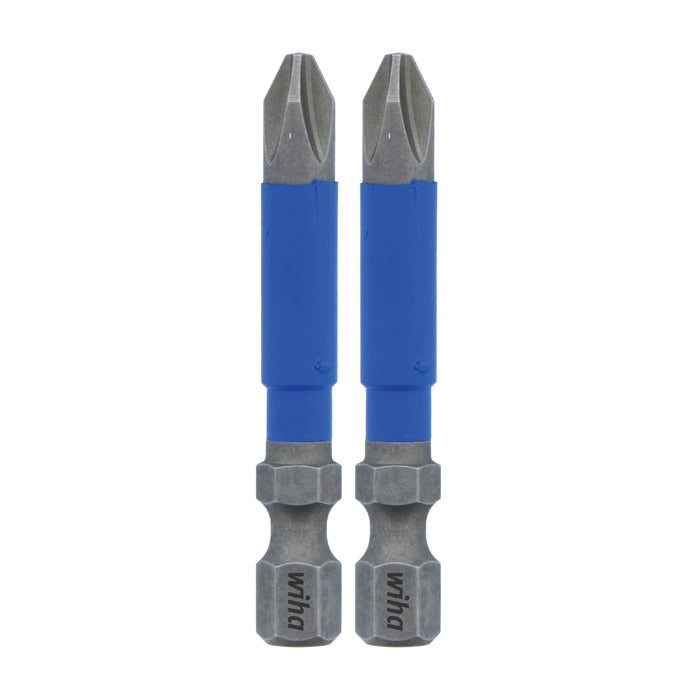 Wiha 70202 TerminatorBlue Impact Bit Phillips #2 - 2 Inch - 2 Pack