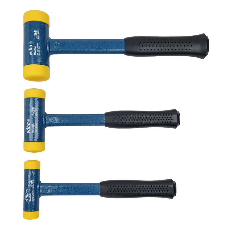 Wiha 80290 3 Piece Dead Blow Hammer Set - 30mm, 40mm, and 50mm