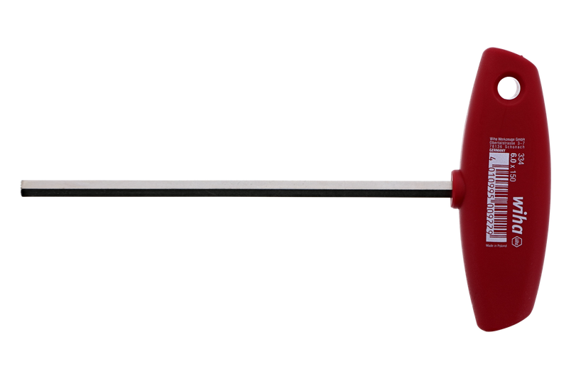 Wiha 33415 Classic Grip Hex Metric T-Handle 6.0mm