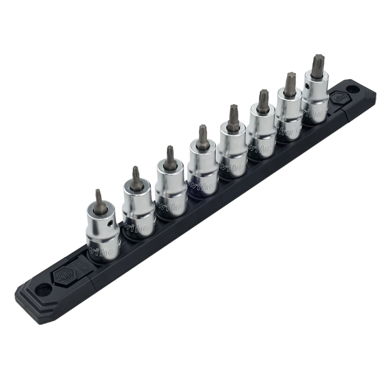 Wiha 76395 8 Piece Torx Bit Socket 3/8" Drive Set - T9-T40