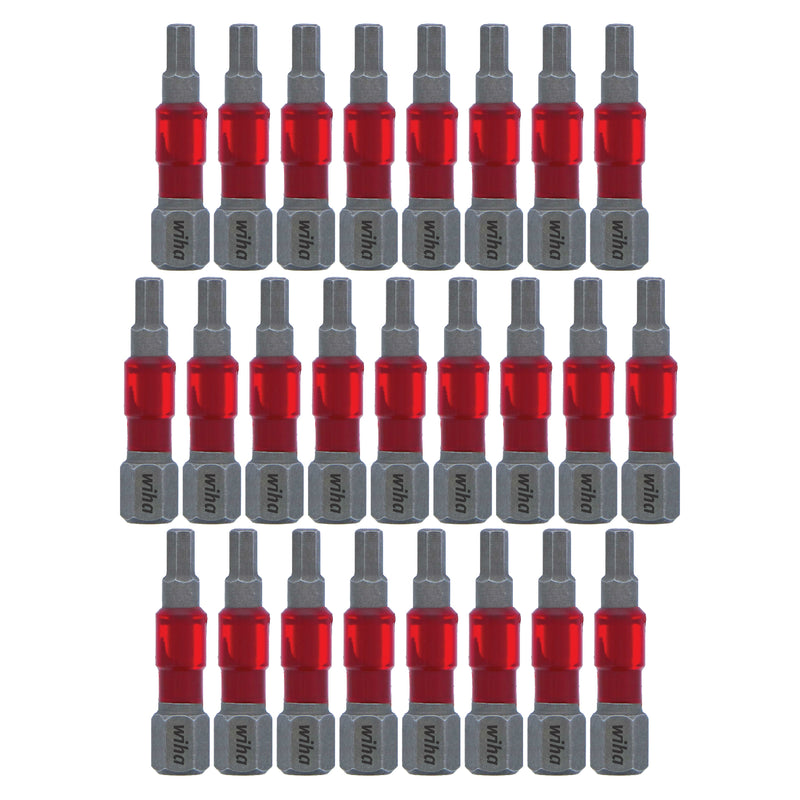 Wiha Inch Hex, MaxxTor, Torsion, 25-Pack, Screwdriver Bit