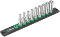 Wera 05005410001, Magnetic socket rail A Deep 1 socket set, 1/4" drive