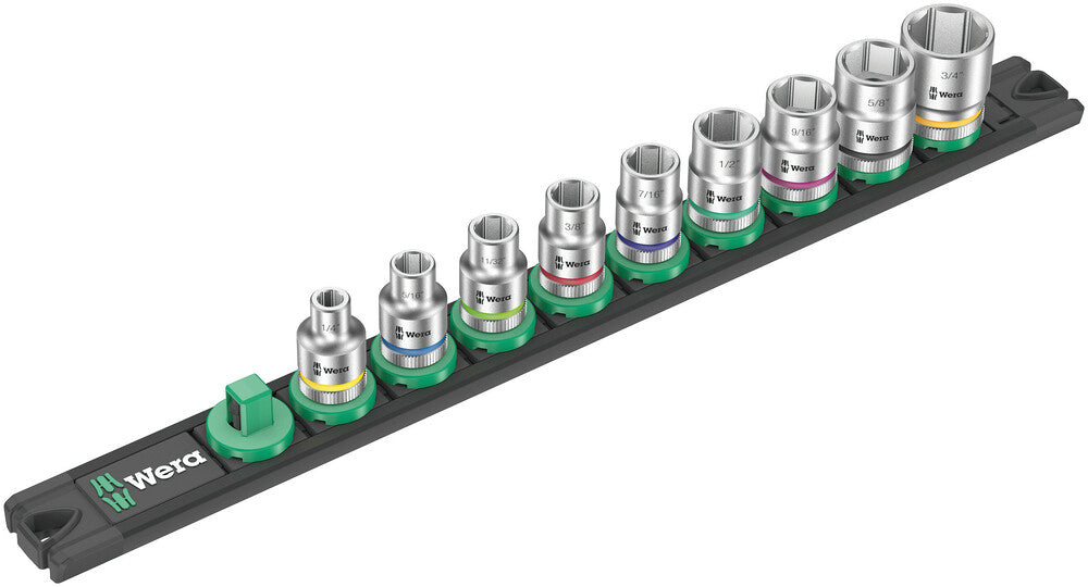 Wera 05005450001, Magnetic socket rail B Imperial 1 Zyklop socket set 3/8" drive, imperial