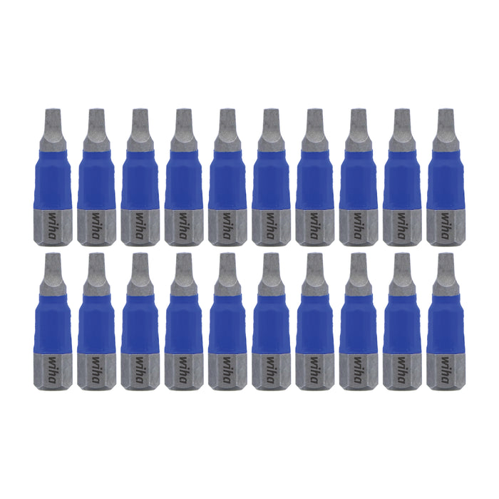 Wiha 70065 TerminatorBlue Impact Bit Square #2 - 1 Inch - 20 Pack