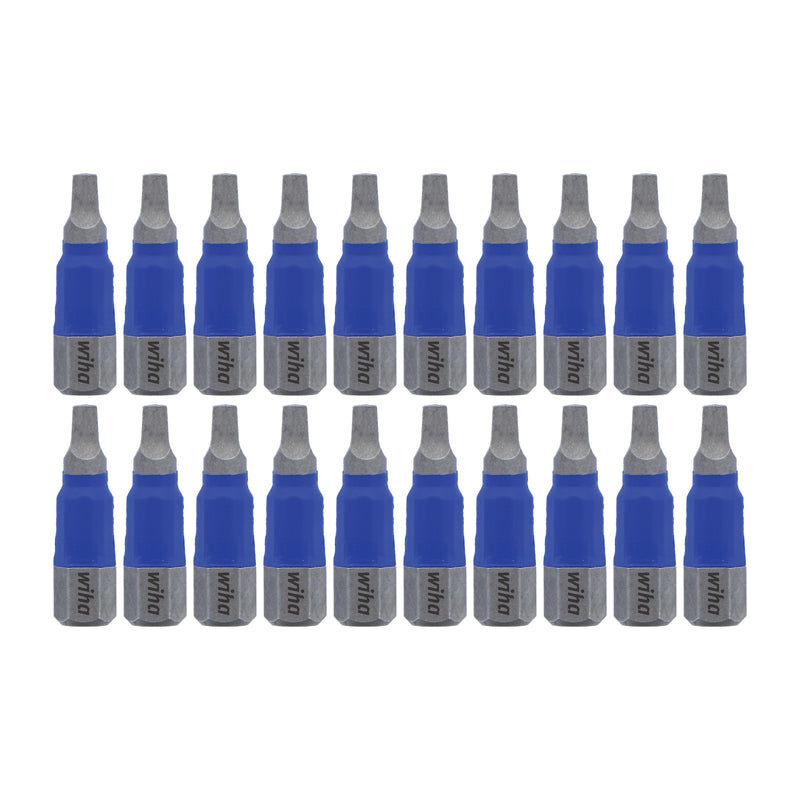 Wiha Square, Terminator Blue, Torsion, 20-Pack, Screwdriver Bit
