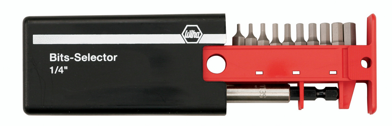 Wiha 79246 11 Piece Hex Bits-Selector and Magnetic Bit Holder Set - 1/16" - 1/4"