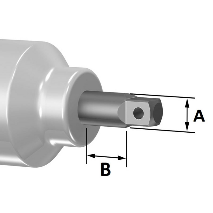 Momento 4-17TD16L200, 17mm 6-Point Impact Socket, 1/2" Female Square Drive, True Drive